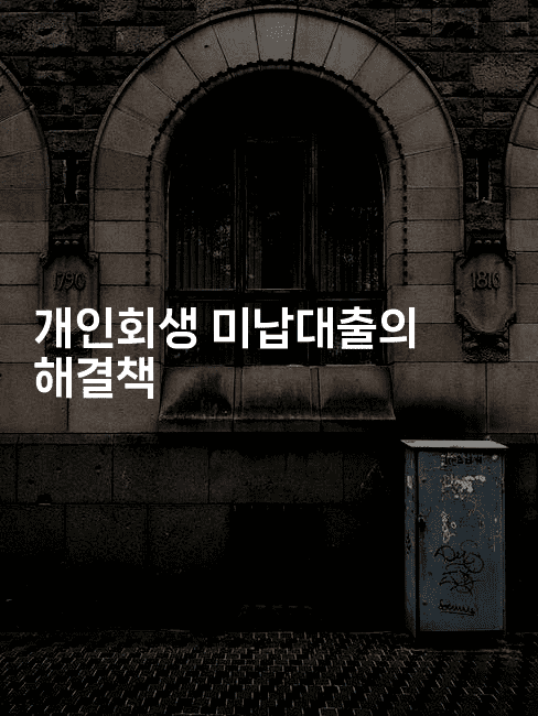 개인회생 미납대출의 해결책